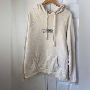 Taylor Swift the Eras Tour Cream Hoodie Official Merchandise, Size L